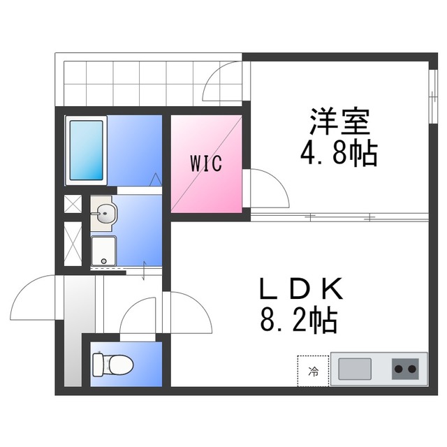 貝塚市南町のアパートの間取り