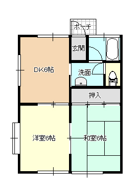 東町ハイツ北棟の間取り写真