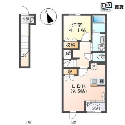 ベティハウス右山の間取り