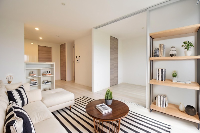 居室・リビング　ＣＧ画像の為実際は家具・家電の設置無し。