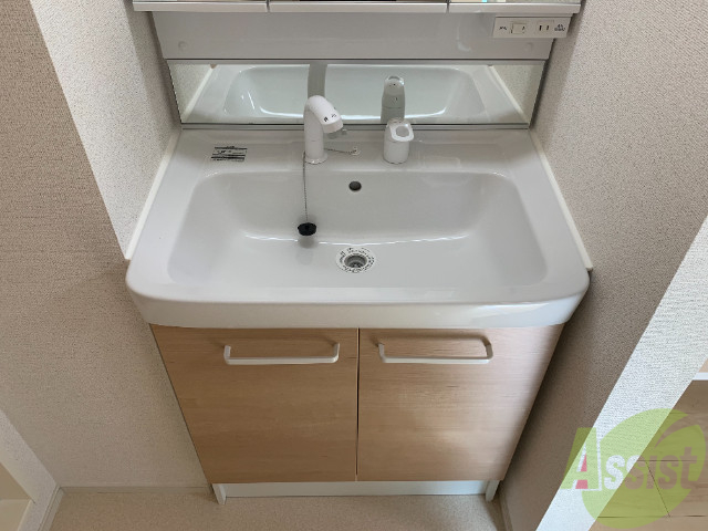 洗面設備　シャンプードレッサー。身支度はここでばっちり。