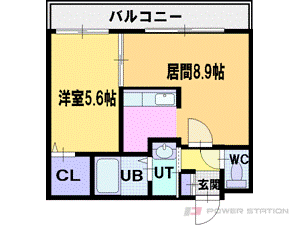 地下鉄東西線 新さっぽろ駅 徒歩12分 11階建 築23年の間取り写真