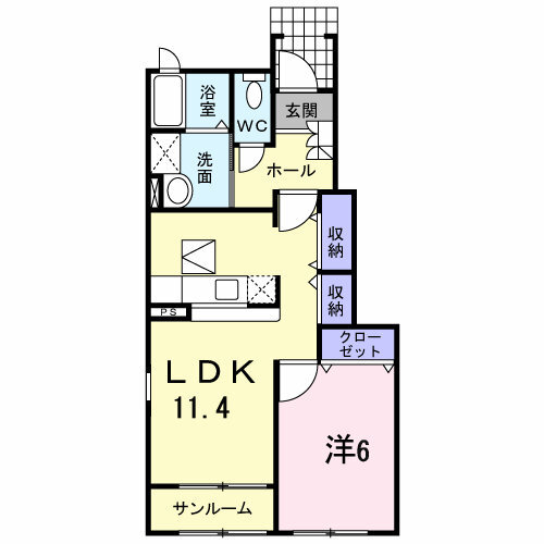 ＪＲ白新線 西新発田駅 バス乗車時間：21分 最寄りバス停で下車 徒歩5分 2階建 築19年の間取り写真