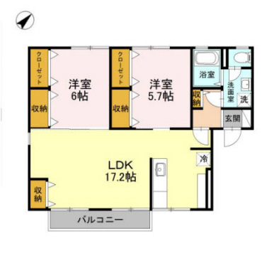 セジュールKAZ C棟の間取り写真