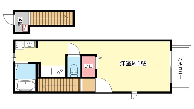 阪急宝塚線 庄内駅 徒歩12分 2階建 築12年の間取り写真