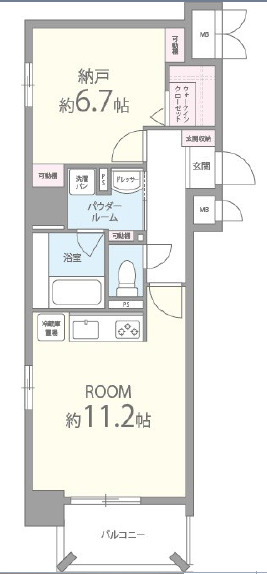 地下鉄谷町線 谷町六丁目駅 徒歩5分 8階建 築14年の間取り写真
