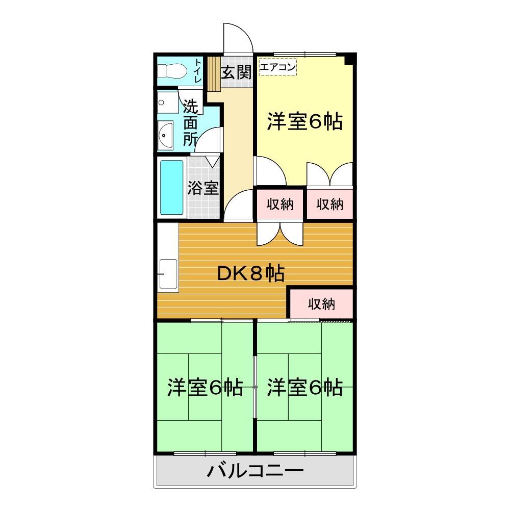 新下関マンションの間取り写真