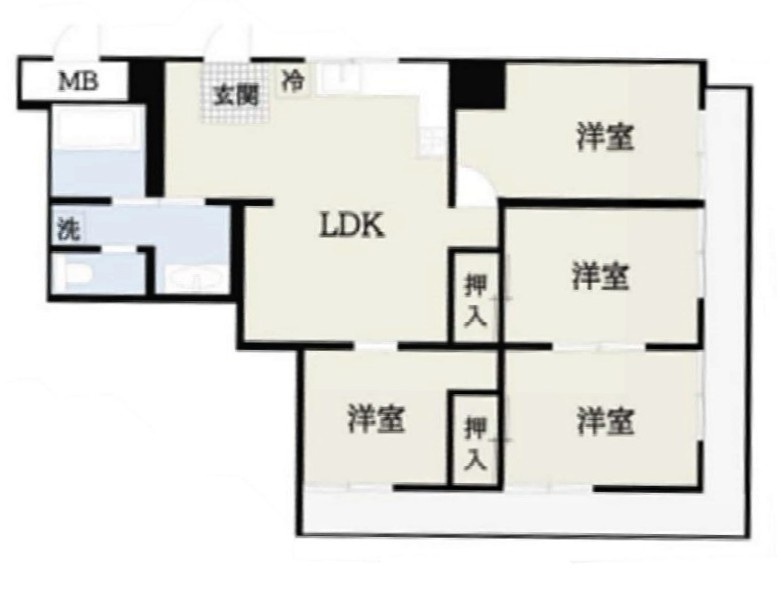 ライオンズマンション石川町の間取り写真