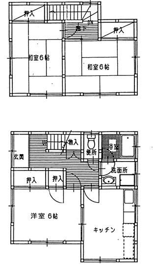 愛媛県今治市片山１（一戸建）の賃貸物件の間取り