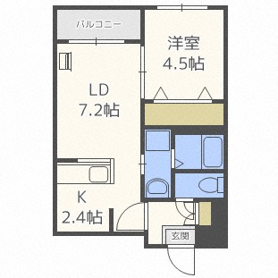 アルファスクエア平岸４条の間取り