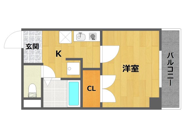 尼崎市建家町のマンションの間取り