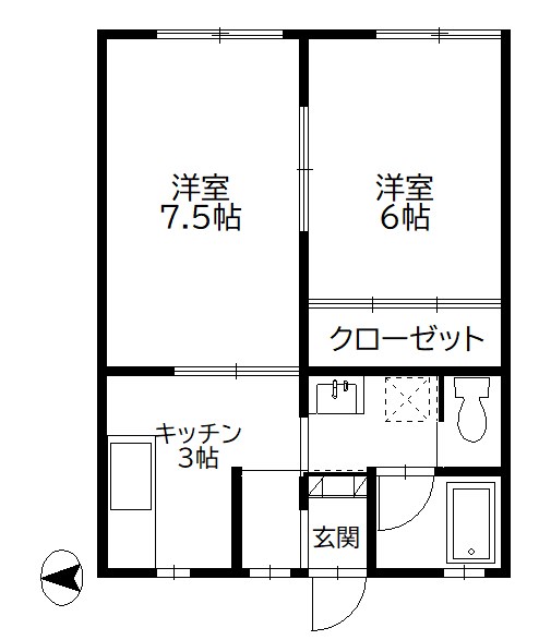 テニメント三馬3号棟の間取り