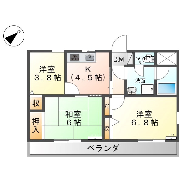 エトワール上田の間取り