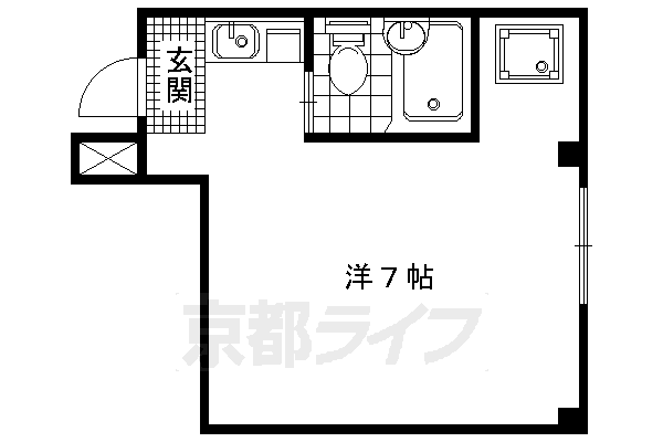 京都市右京区西院下花田町のマンションの間取り