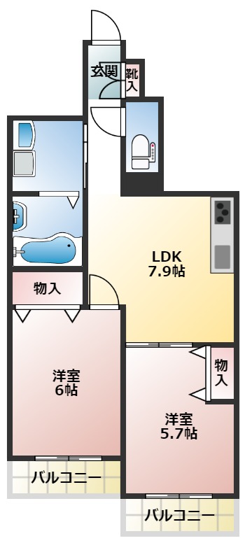 アドラブール府中の間取り