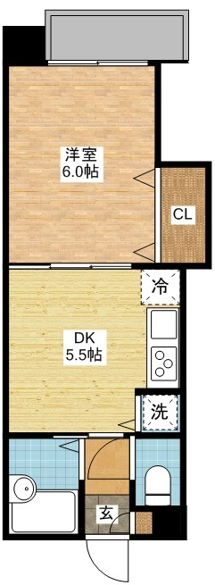 長崎市本原町のマンションの間取り