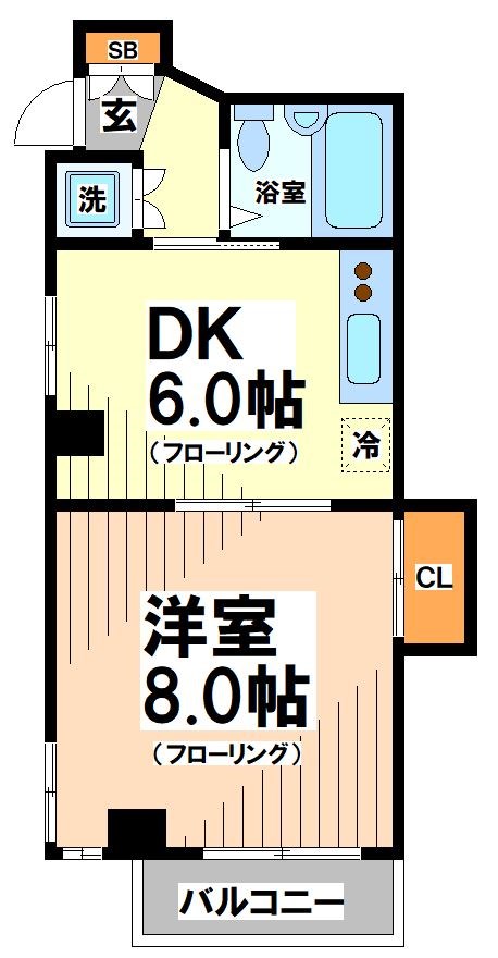 中野区弥生町のマンションの間取り