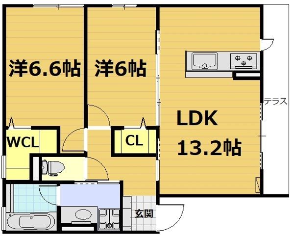 サクラーレ桃山の間取り