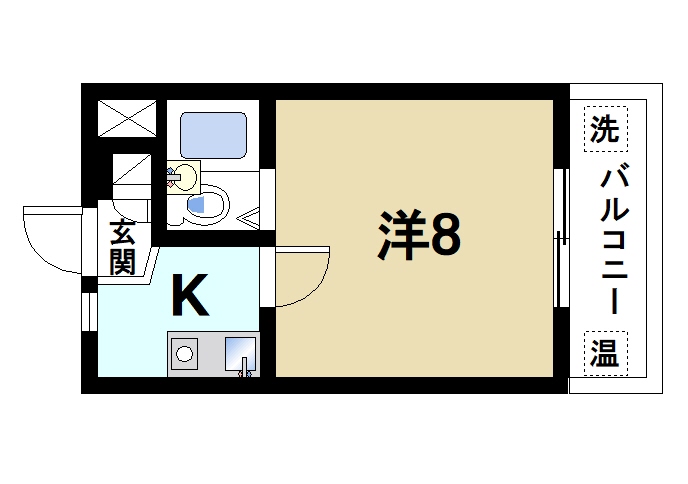 奈良市北之庄町のマンションの間取り