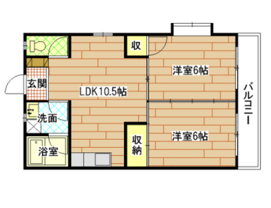 【広島市南区皆実町のマンションの間取り】