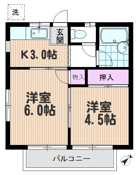 【エルセリート中浦和の間取り】