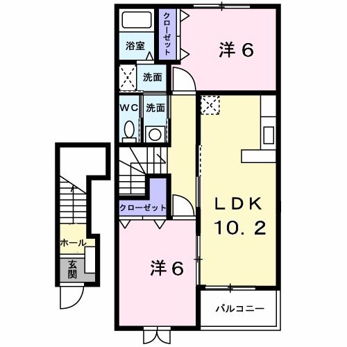 メゾン　ド　シンフォニーの間取り