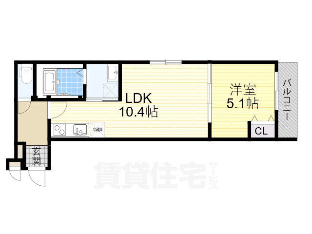 フジパレスだいどう豊里2番館の間取り