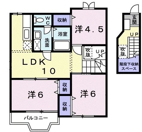 ロータス城ヶ上　Ｃの間取り