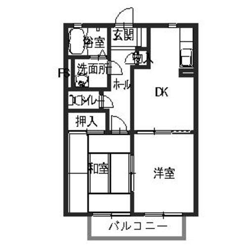 福知山市字篠尾のアパートの間取り