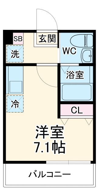 ハーミットクラブハウス新子安IIIの間取り