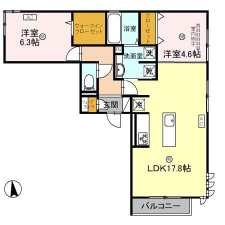 D-ROOM和歌山四番丁の間取り