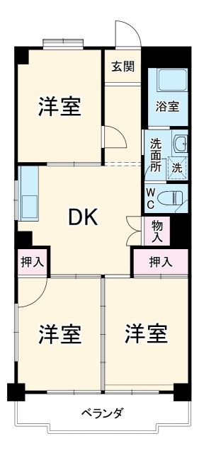 名古屋市名東区藤森のマンションの間取り