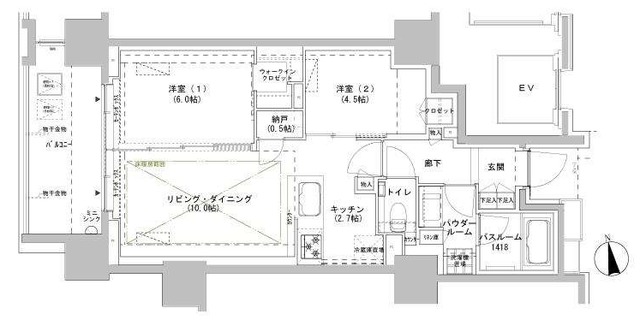 【パークスフィア牛込神楽坂の間取り】