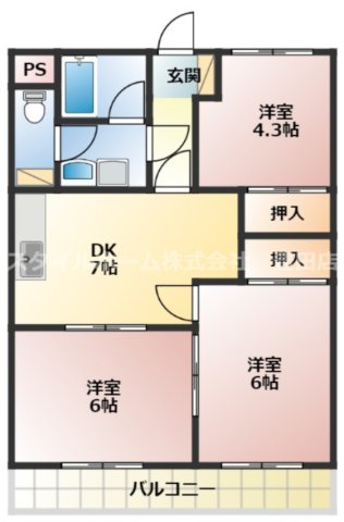 パープルマンションの間取り