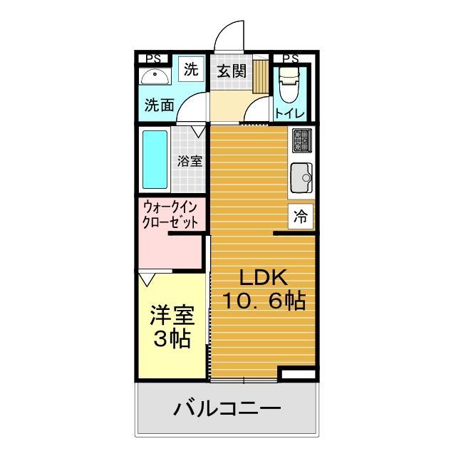 下関市新椋野のアパートの間取り