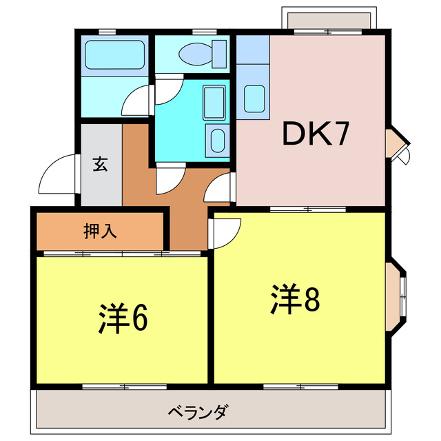 シャリテ藤の間取り