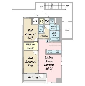 名古屋市中区平和のマンションの間取り