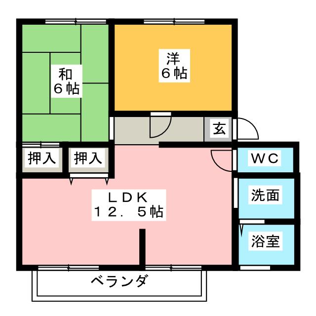 ベルコリーヌ藤ケ丘　　Ａ棟の間取り