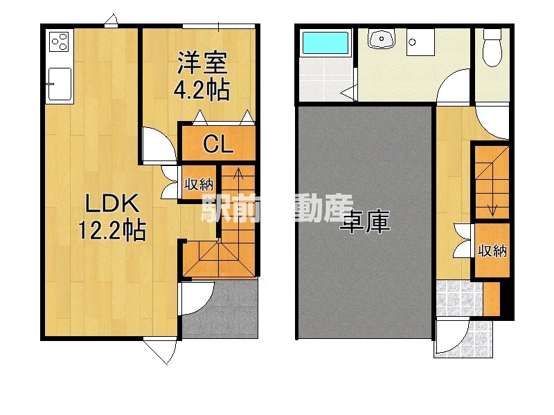 佐賀市木原のアパートの間取り