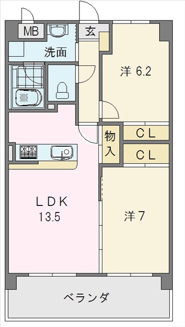 レーヴシェソワの間取り