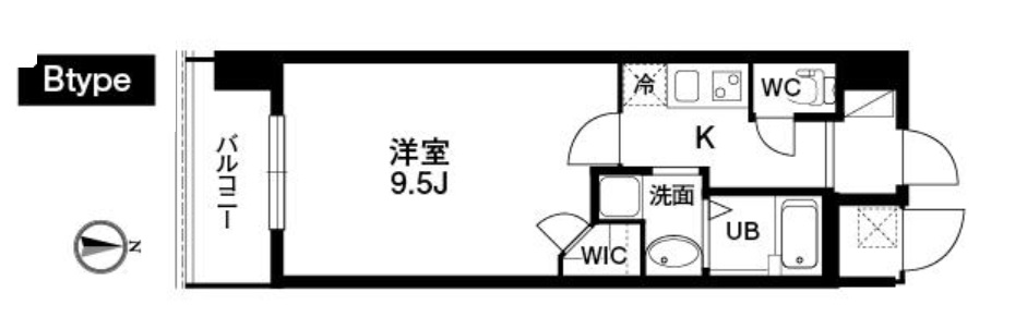 クラウンハイム北心斎橋フラワーコートの間取り