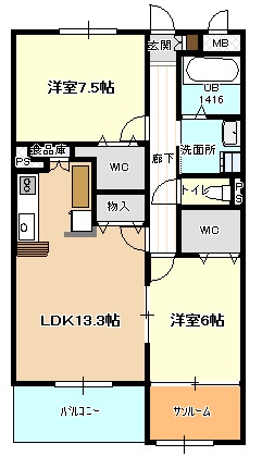 クレール池之表の間取り