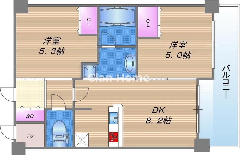 エステムプラザ大阪城パークフロントの間取り