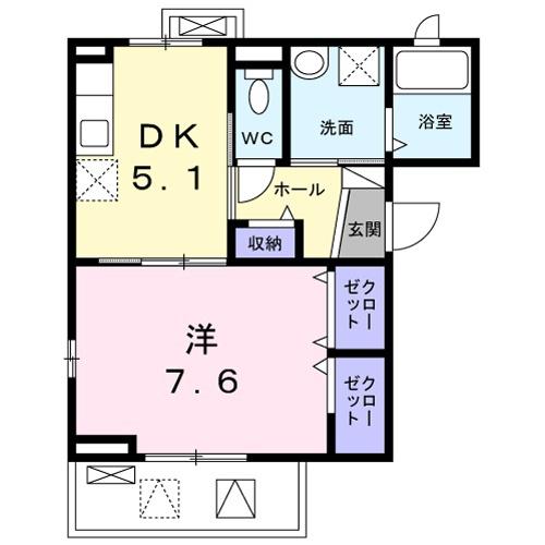 ジュネス石津川の間取り