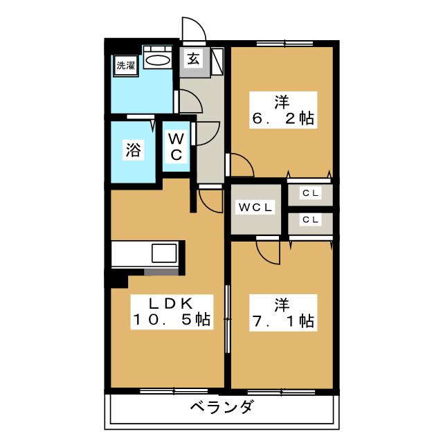 ウィステリア・レイ　２番館の間取り