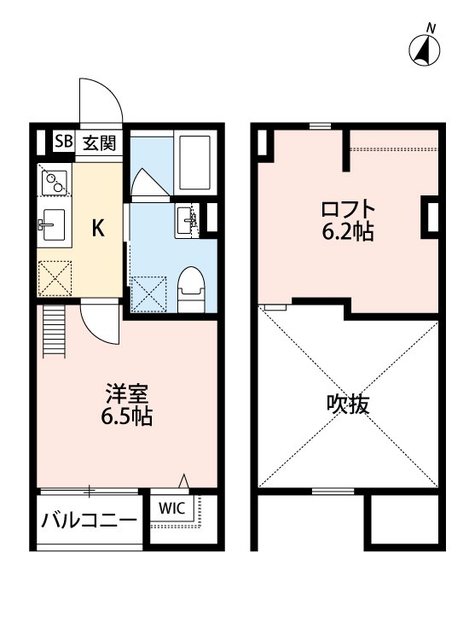 【神戸市長田区東尻池町のアパートの間取り】