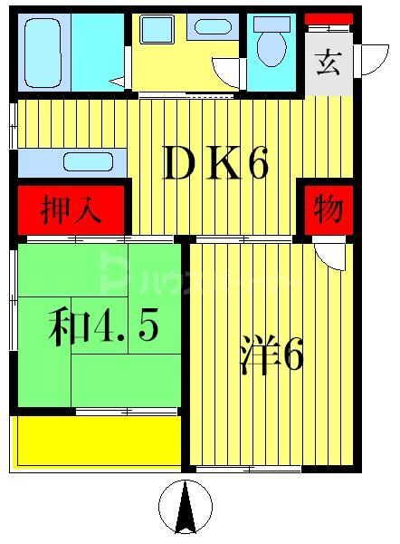 ハイツ　セイザンの間取り