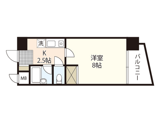 広島市中区本川町のマンションの間取り