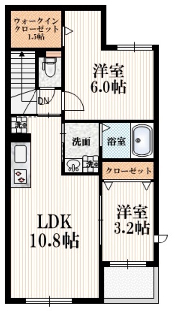 調布市国領町のアパートの間取り