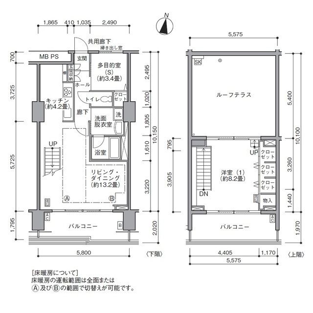 東雲キャナルコートCODAN17号棟の間取り